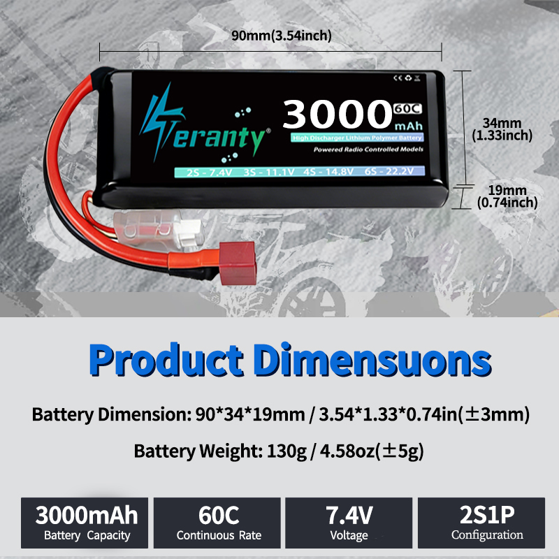 TERANTY 2S 3000mAh Lipo Batter - đánh giá và giá Drone Battery 3S